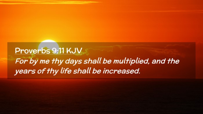 Picture 02 - Proverbs 9:11 KJV Desktop Wallpaper - For by me thy days shall be multiplied, and the - Desktop Bible Verse Wallpaper