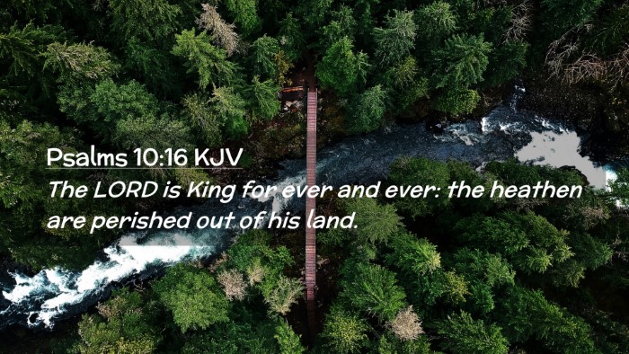 Picture 02 - Psalms 10:16 KJV Desktop Wallpaper - The LORD is King for ever and ever: the heathen - Desktop Bible Verse Wallpaper