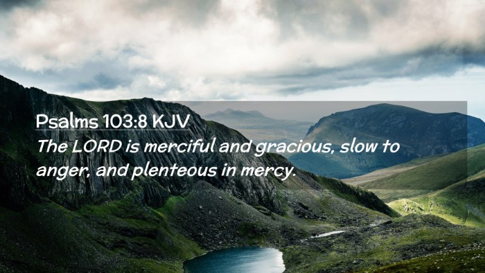 Picture 02 - Psalms 103:8 KJV Desktop Wallpaper - The LORD is merciful and gracious, slow to anger, - Desktop Bible Verse Wallpaper