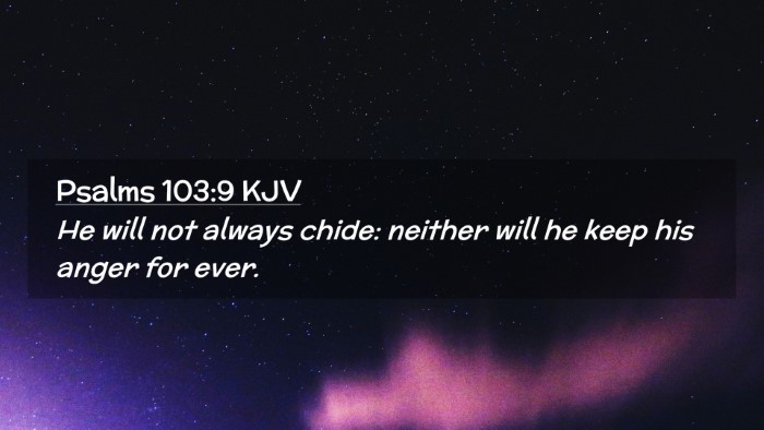 Picture 02 - Psalms 103:9 KJV Desktop Wallpaper - He will not always chide: neither will he keep - Desktop Bible Verse Wallpaper