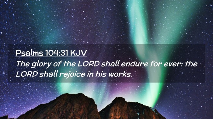 Picture 02 - Psalms 104:31 KJV Desktop Wallpaper - The glory of the LORD shall endure for ever: the - Desktop Bible Verse Wallpaper