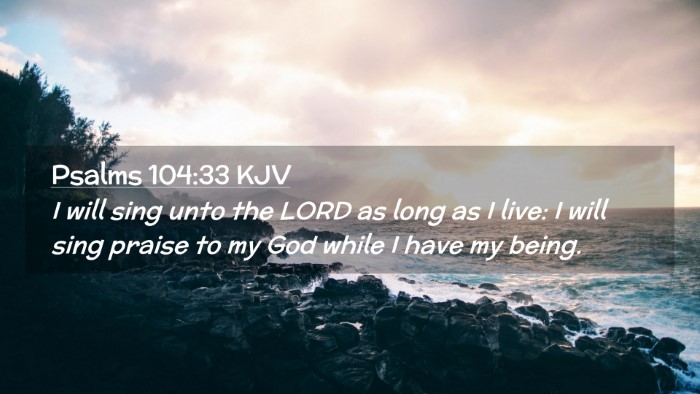 Picture 02 - Psalms 104:33 KJV Desktop Wallpaper - I will sing unto the LORD as long as I live: I - Desktop Bible Verse Wallpaper