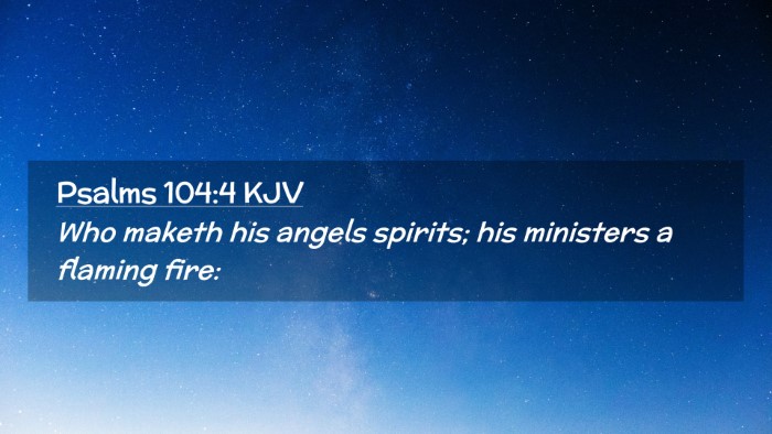 Picture 02 - Psalms 104:4 KJV Desktop Wallpaper - Who maketh his angels spirits; his ministers a - Desktop Bible Verse Wallpaper
