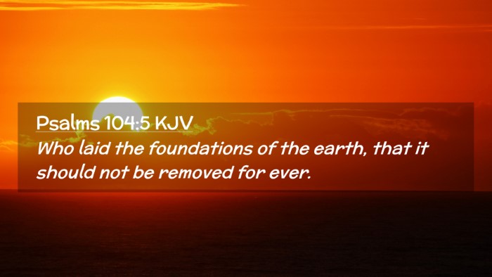 Picture 02 - Psalms 104:5 KJV Desktop Wallpaper - Who laid the foundations of the earth, that it - Desktop Bible Verse Wallpaper