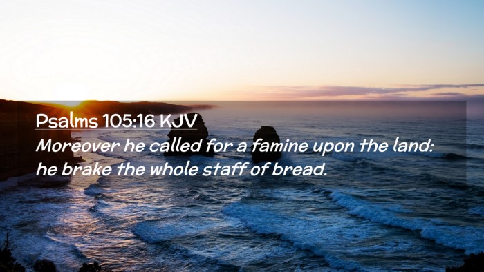 Picture 02 - Psalms 105:16 KJV Desktop Wallpaper - Moreover he called for a famine upon the land: he - Desktop Bible Verse Wallpaper