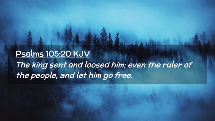 Picture 02 - Psalms 105:20 KJV Desktop Wallpaper - The king sent and loosed him; even the ruler of - Desktop Bible Verse Wallpaper