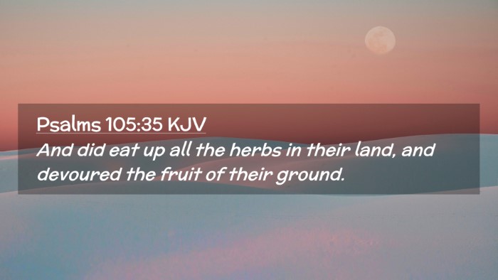 Picture 02 - Psalms 105:35 KJV Desktop Wallpaper - And did eat up all the herbs in their land, and - Desktop Bible Verse Wallpaper