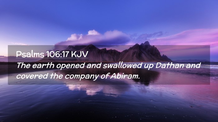 Picture 02 - Psalms 106:17 KJV Desktop Wallpaper - The earth opened and swallowed up Dathan and - Desktop Bible Verse Wallpaper