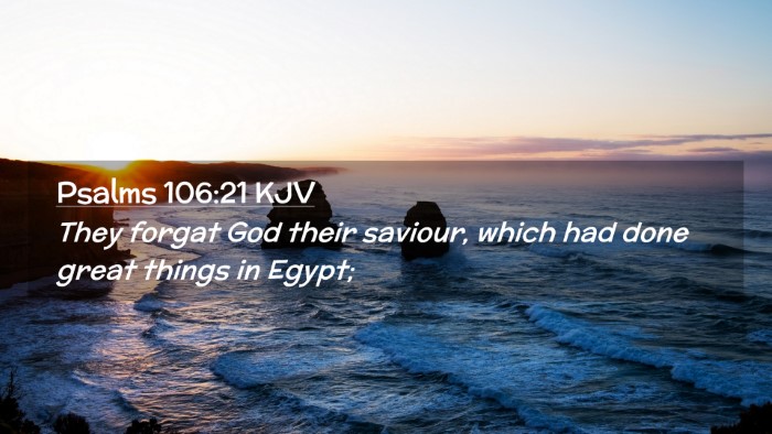 Picture 02 - Psalms 106:21 KJV Desktop Wallpaper - They forgat God their saviour, which had done - Desktop Bible Verse Wallpaper
