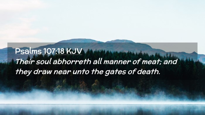 Picture 02 - Psalms 107:18 KJV Desktop Wallpaper - Their soul abhorreth all manner of meat; and they - Desktop Bible Verse Wallpaper