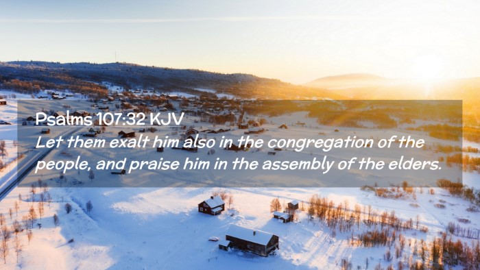 Picture 02 - Psalms 107:32 KJV Desktop Wallpaper - Let them exalt him also in the congregation of - Desktop Bible Verse Wallpaper