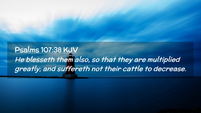 Picture 02 - Psalms 107:38 KJV Desktop Wallpaper - He blesseth them also, so that they are - Desktop Bible Verse Wallpaper