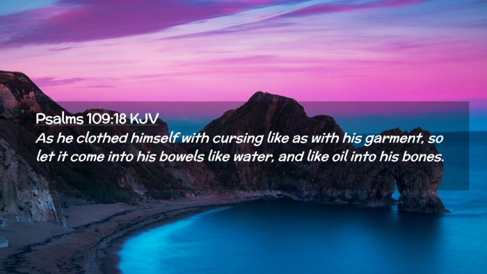 Picture 02 - Psalms 109:18 KJV Desktop Wallpaper - As he clothed himself with cursing like as with - Desktop Bible Verse Wallpaper