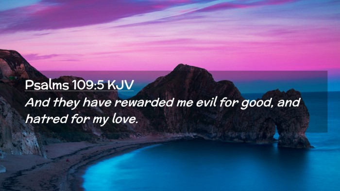 Picture 02 - Psalms 109:5 KJV Desktop Wallpaper - And they have rewarded me evil for good, and - Desktop Bible Verse Wallpaper