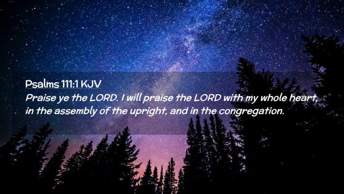 Picture 02 - Psalms 111:1 KJV Desktop Wallpaper - Praise ye the LORD. I will praise the LORD with - Desktop Bible Verse Wallpaper