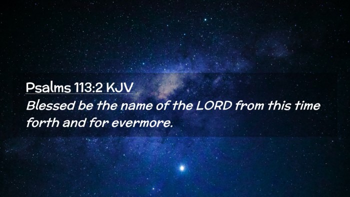 Picture 02 - Psalms 113:2 KJV Desktop Wallpaper - Blessed be the name of the LORD from this time - Desktop Bible Verse Wallpaper