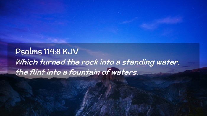 Picture 02 - Psalms 114:8 KJV Desktop Wallpaper - Which turned the rock into a standing water, the - Desktop Bible Verse Wallpaper