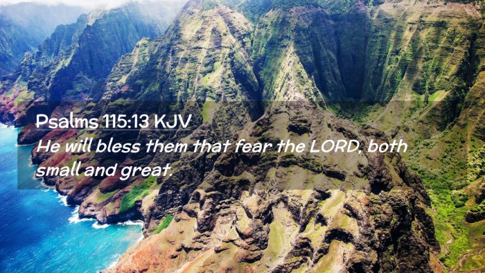 Picture 02 - Psalms 115:13 KJV Desktop Wallpaper - He will bless them that fear the LORD, both small - Desktop Bible Verse Wallpaper