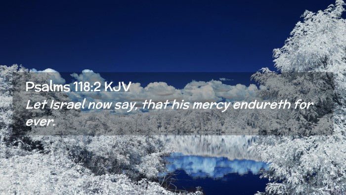 Picture 02 - Psalms 118:2 KJV Desktop Wallpaper - Let Israel now say, that his mercy endureth for - Desktop Bible Verse Wallpaper