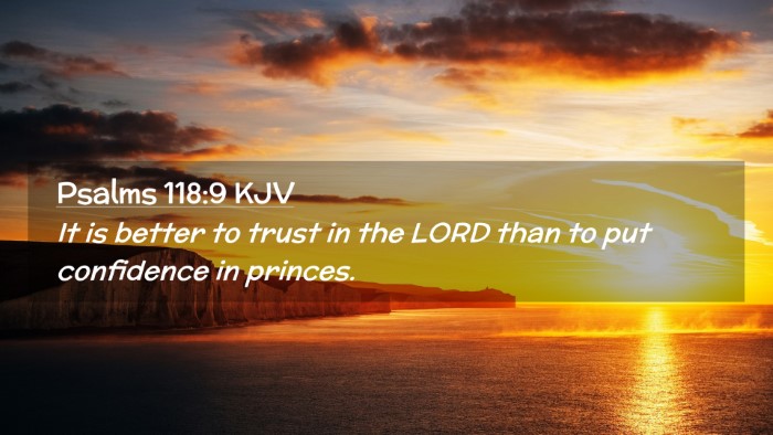 Picture 02 - Psalms 118:9 KJV Desktop Wallpaper - It is better to trust in the LORD than to put - Desktop Bible Verse Wallpaper
