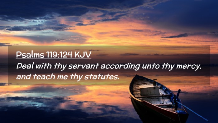 Picture 02 - Psalms 119:124 KJV Desktop Wallpaper - Deal with thy servant according unto thy mercy, - Desktop Bible Verse Wallpaper