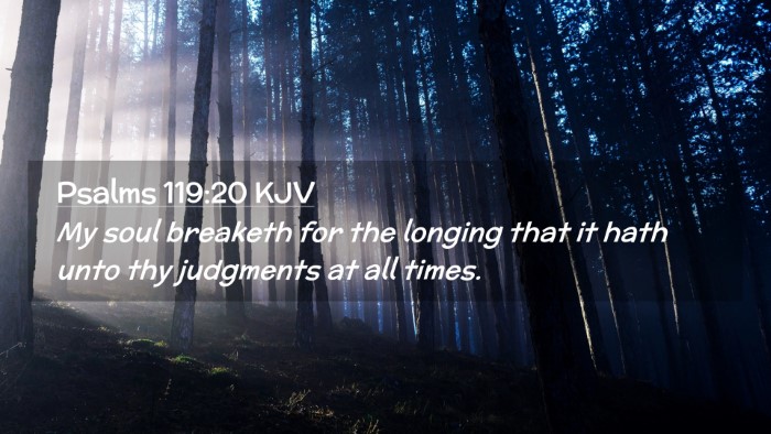 Picture 02 - Psalms 119:20 KJV Desktop Wallpaper - My soul breaketh for the longing that it hath - Desktop Bible Verse Wallpaper