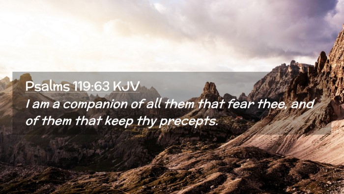 Picture 02 - Psalms 119:63 KJV Desktop Wallpaper - I am a companion of all them that fear thee, and - Desktop Bible Verse Wallpaper