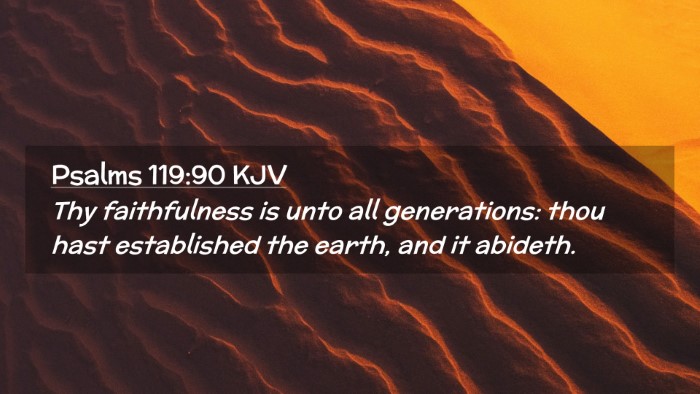 Picture 02 - Psalms 119:90 KJV Desktop Wallpaper - Thy faithfulness is unto all generations: thou - Desktop Bible Verse Wallpaper