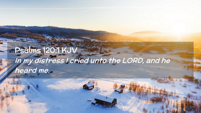 Picture 02 - Psalms 120:1 KJV Desktop Wallpaper - In my distress I cried unto the LORD, and he - Desktop Bible Verse Wallpaper
