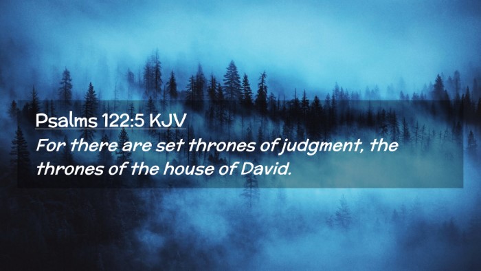 Picture 02 - Psalms 122:5 KJV Desktop Wallpaper - For there are set thrones of judgment, the - Desktop Bible Verse Wallpaper