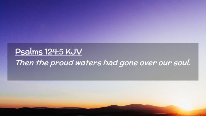 Picture 02 - Psalms 124:5 KJV Desktop Wallpaper - Then the proud waters had gone over our - Desktop Bible Verse Wallpaper