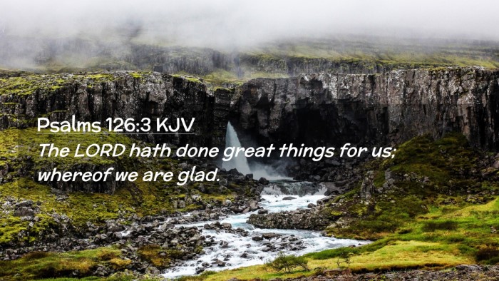 Picture 02 - Psalms 126:3 KJV Desktop Wallpaper - The LORD hath done great things for us; whereof - Desktop Bible Verse Wallpaper