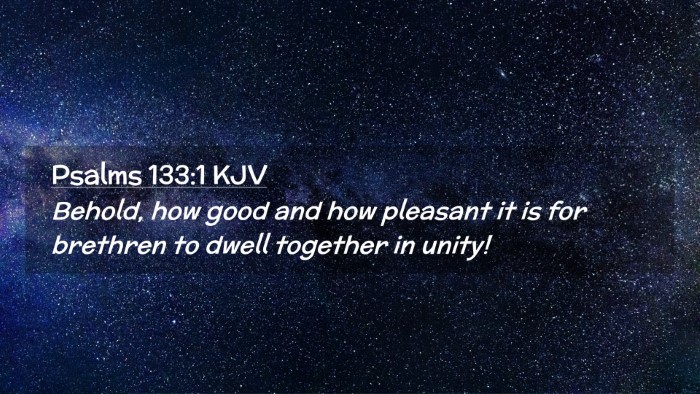 Picture 02 - Psalms 133:1 KJV Desktop Wallpaper - Behold, how good and how pleasant it is for - Desktop Bible Verse Wallpaper