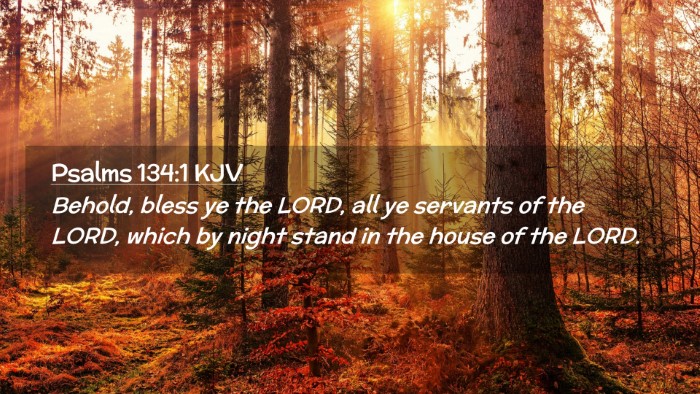 Picture 02 - Psalms 134:1 KJV Desktop Wallpaper - Behold, bless ye the LORD, all ye servants of the - Desktop Bible Verse Wallpaper