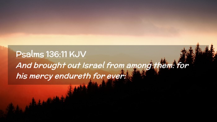 Picture 02 - Psalms 136:11 KJV Desktop Wallpaper - And brought out Israel from among them: for his - Desktop Bible Verse Wallpaper
