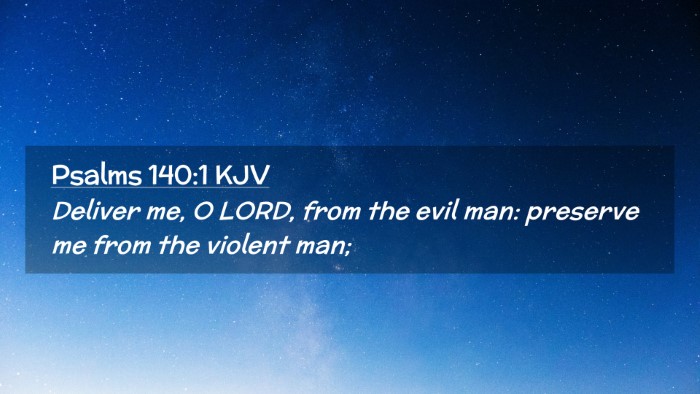 Picture 02 - Psalms 140:1 KJV Desktop Wallpaper - Deliver me, O LORD, from the evil man: preserve - Desktop Bible Verse Wallpaper