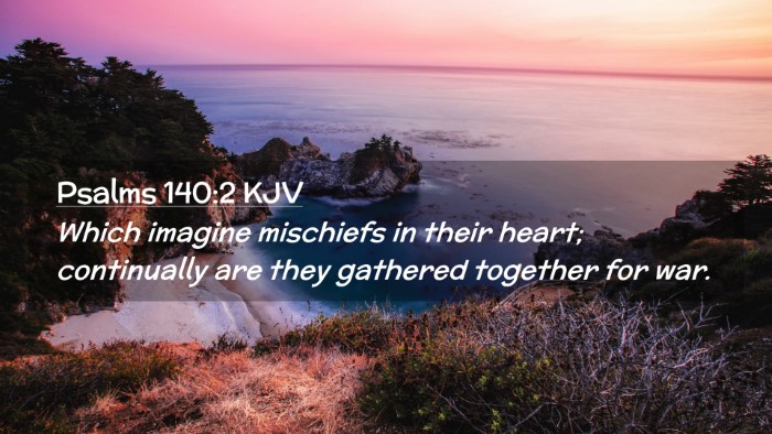 Picture 02 - Psalms 140:2 KJV Desktop Wallpaper - Which imagine mischiefs in their heart; - Desktop Bible Verse Wallpaper