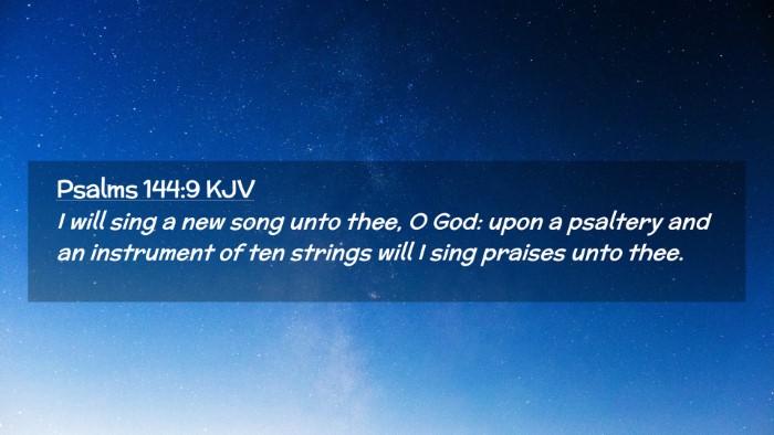 Picture 02 - Psalms 144:9 KJV Desktop Wallpaper - I will sing a new song unto thee, O God: upon a - Desktop Bible Verse Wallpaper
