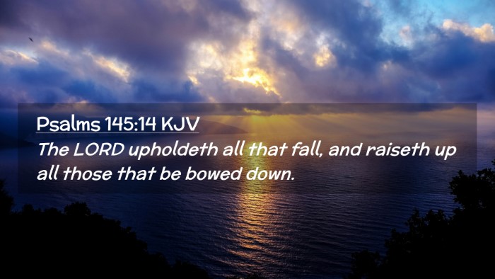 Picture 02 - Psalms 145:14 KJV Desktop Wallpaper - The LORD upholdeth all that fall, and raiseth up - Desktop Bible Verse Wallpaper