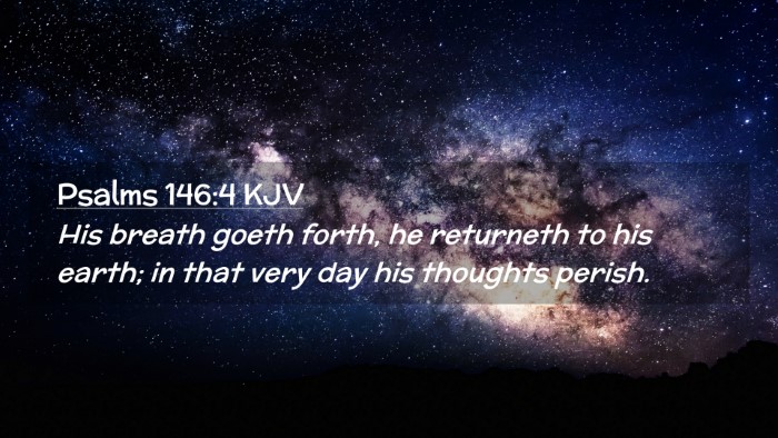 Picture 02 - Psalms 146:4 KJV Desktop Wallpaper - His breath goeth forth, he returneth to his - Desktop Bible Verse Wallpaper
