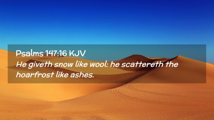 Picture 02 - Psalms 147:16 KJV Desktop Wallpaper - He giveth snow like wool: he scattereth the - Desktop Bible Verse Wallpaper