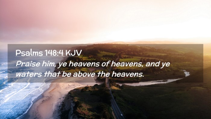 Picture 02 - Psalms 148:4 KJV Desktop Wallpaper - Praise him, ye heavens of heavens, and ye waters - Desktop Bible Verse Wallpaper