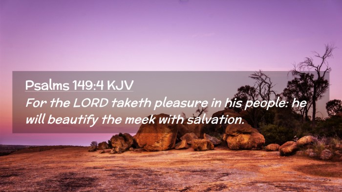 Picture 02 - Psalms 149:4 KJV Desktop Wallpaper - For the LORD taketh pleasure in his people: he - Desktop Bible Verse Wallpaper