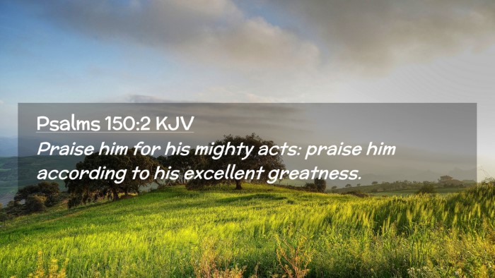 Picture 02 - Psalms 150:2 KJV Desktop Wallpaper - Praise him for his mighty acts: praise him - Desktop Bible Verse Wallpaper