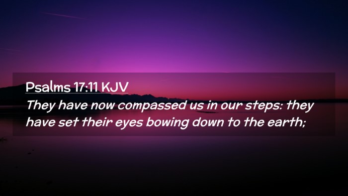 Picture 02 - Psalms 17:11 KJV Desktop Wallpaper - They have now compassed us in our steps: they - Desktop Bible Verse Wallpaper