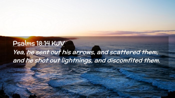 Picture 02 - Psalms 18:14 KJV Desktop Wallpaper - Yea, he sent out his arrows, and scattered them; - Desktop Bible Verse Wallpaper