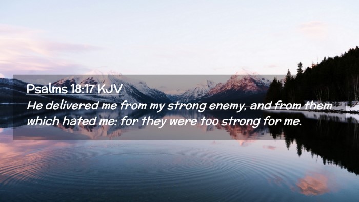 Picture 02 - Psalms 18:17 KJV Desktop Wallpaper - He delivered me from my strong enemy, and from - Desktop Bible Verse Wallpaper