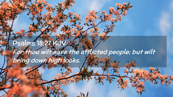 Picture 02 - Psalms 18:27 KJV Desktop Wallpaper - For thou wilt save the afflicted people; but wilt - Desktop Bible Verse Wallpaper