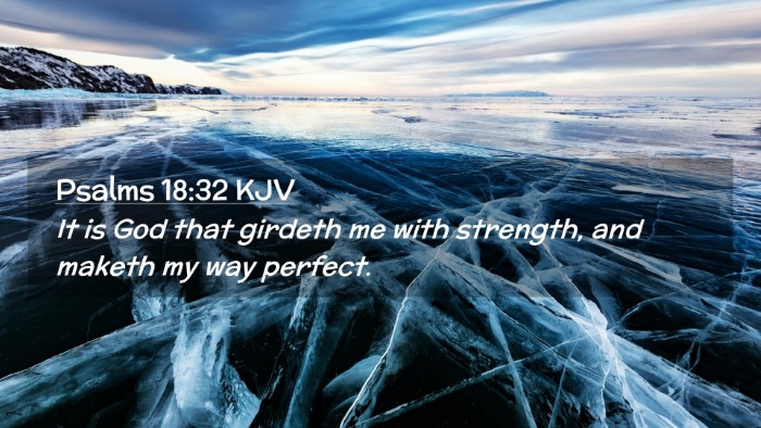 Picture 02 - Psalms 18:32 KJV Desktop Wallpaper - It is God that girdeth me with strength, and - Desktop Bible Verse Wallpaper