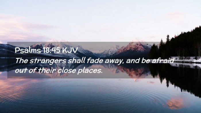 Picture 02 - Psalms 18:45 KJV Desktop Wallpaper - The strangers shall fade away, and be afraid out - Desktop Bible Verse Wallpaper